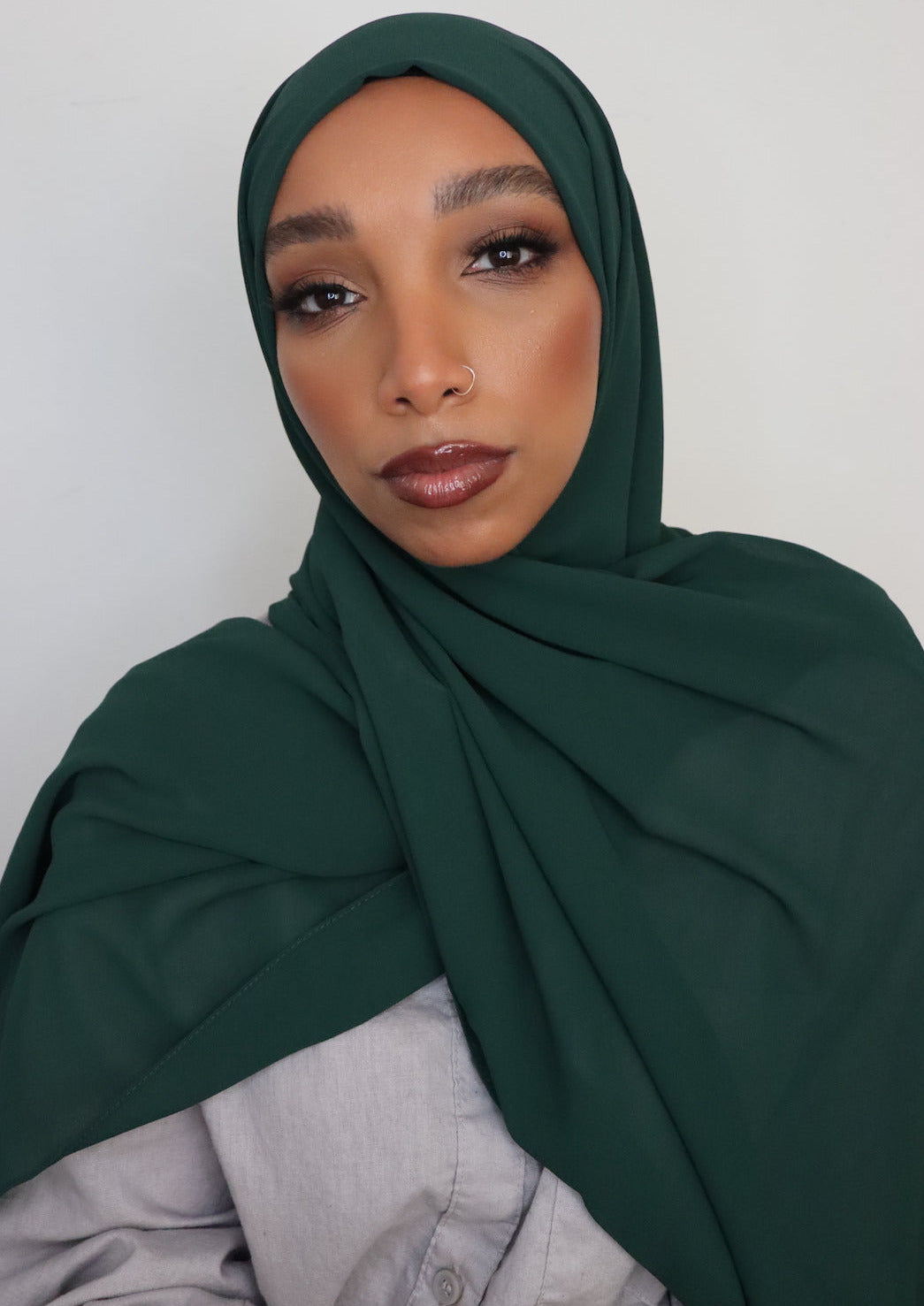 FOREST GREEN CHIFFON HIJAB