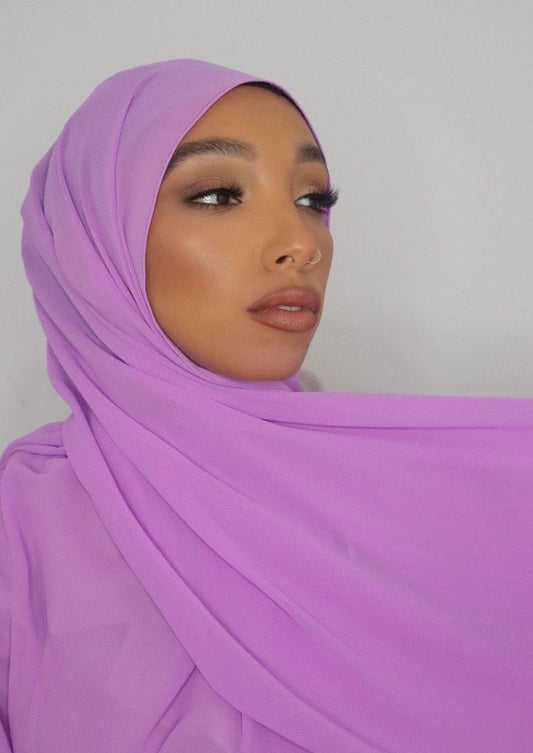 lilac everyday luxury chiffon hijab