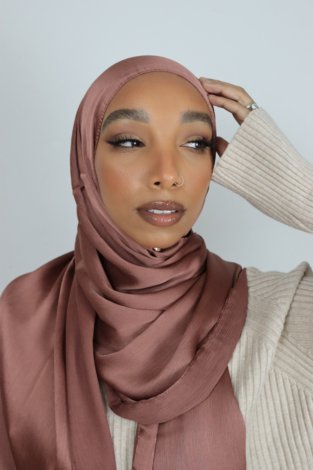 TEXTURED SATIN HIJABS