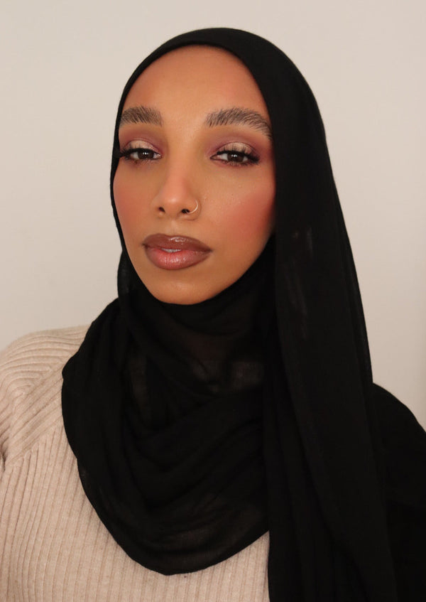 black viscose hijab