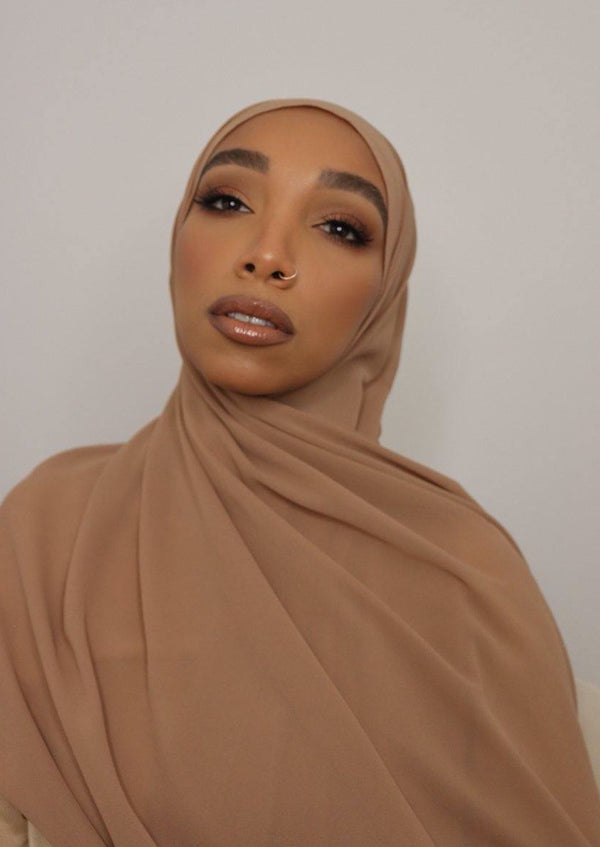 pecan everyday luxury chiffon hijab