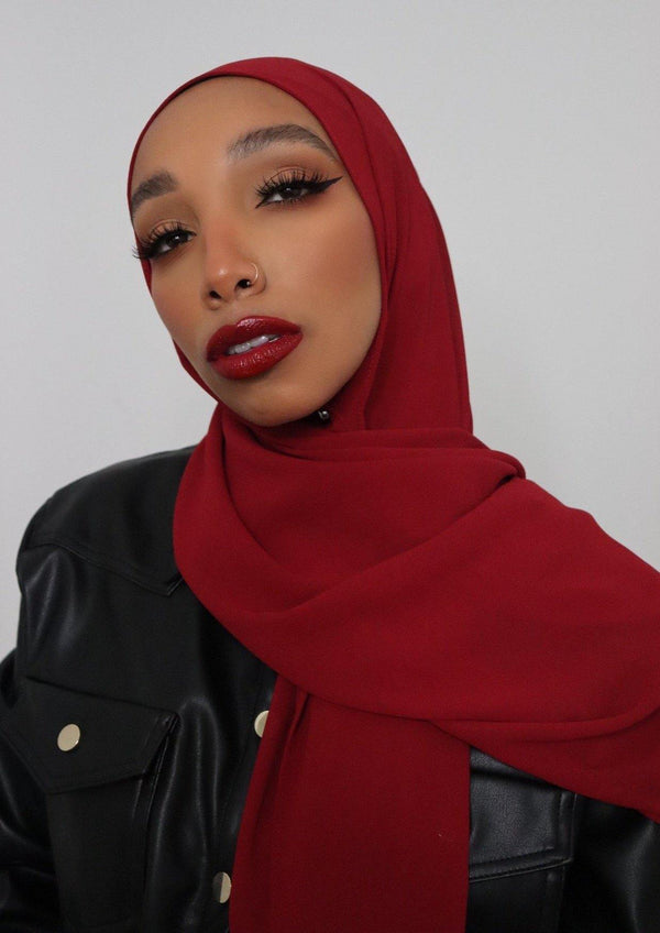 red roses everyday luxury chiffon hijab