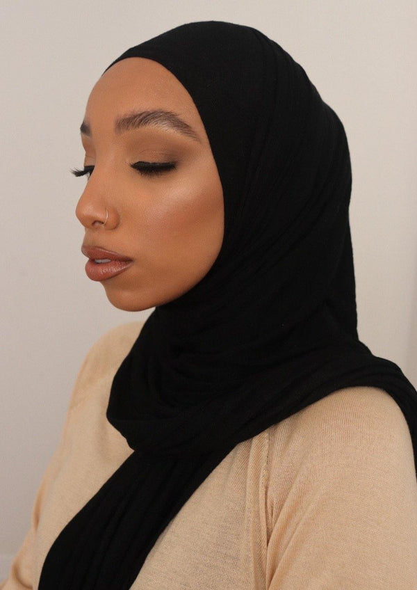 black premium jersey hijab