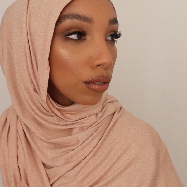 taupe premium jersey hijab – Latifa Label