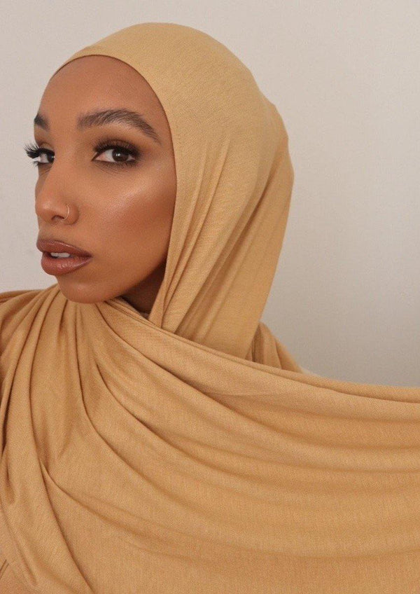 Buy Premium Ribbed Jersey Hijab Scarf, Light Grey, 70” L × 27” W