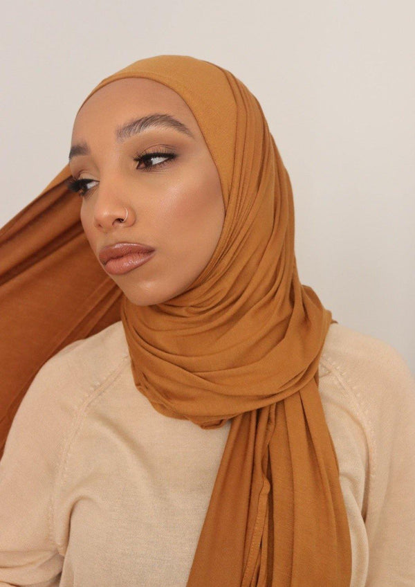 cinnamon premium jersey hijab